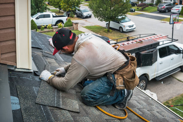 Professional Flat Roof Repair technician working in Readington, NJ